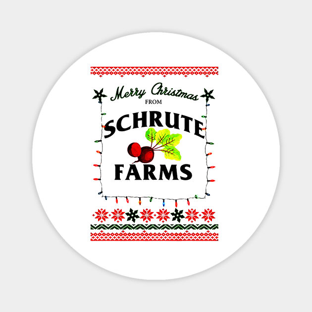 Schrute Farms Christmas Magnet by inkelelowor
